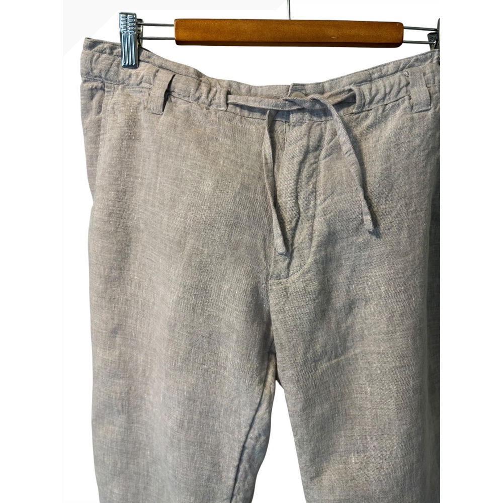H&M 100% Linen Pull on Pants. Size 36R (XL to XXL). Pockets. Coastal Chic. Beach - Picture 3 of 10